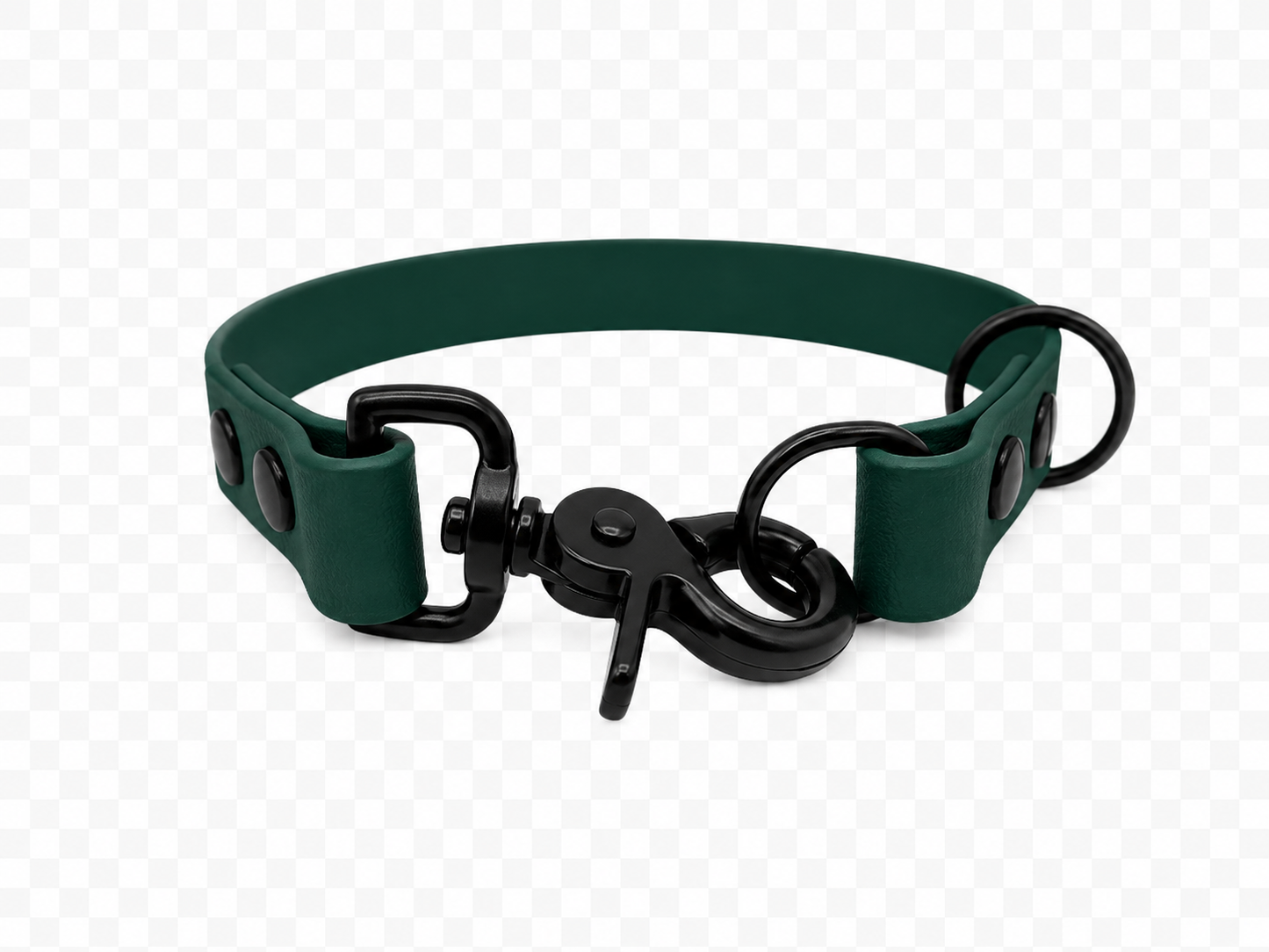 Dark Green Waterproof Biothane Slip Dog Collar