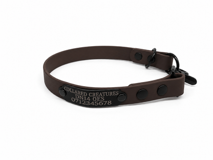 Dark Brown Waterproof Biothane Slip Dog Collar