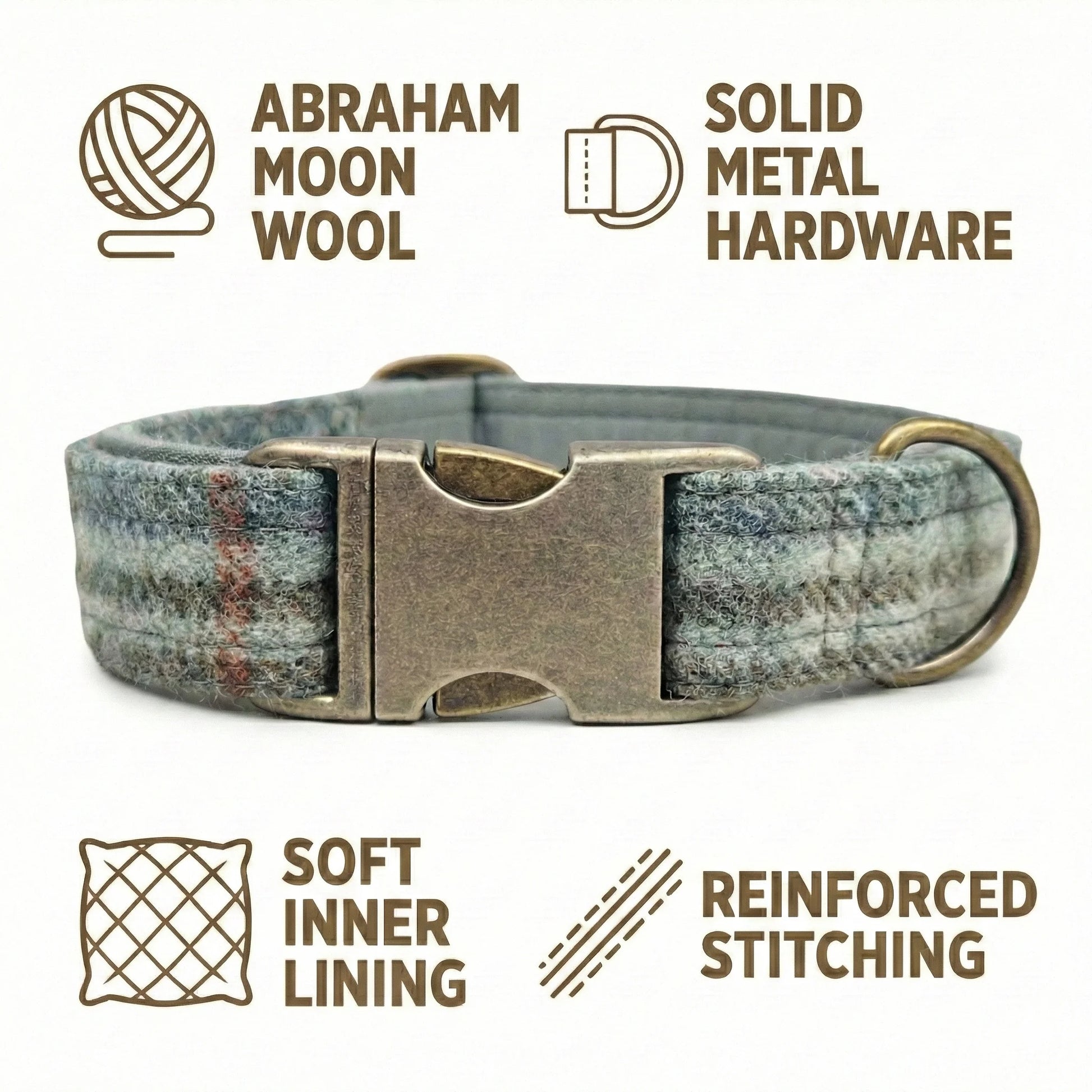 Abraham Moon Huntingtower Celestial Luxury Dog Collar - Collared Creatures LTD