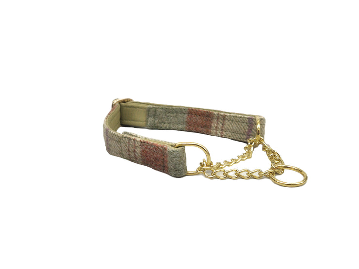 Abraham Moon Sky Agate Luxury Dog Collar Martingale / Half Choke Luxury Dog Collar