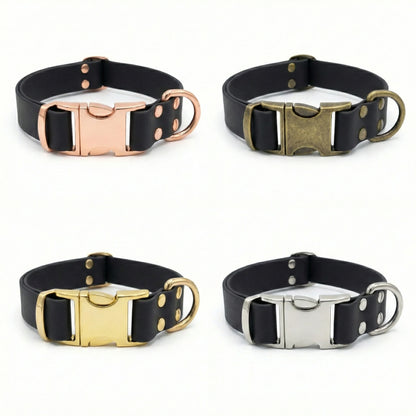 Black Waterproof Biothane Metal Clasp Dog Collar