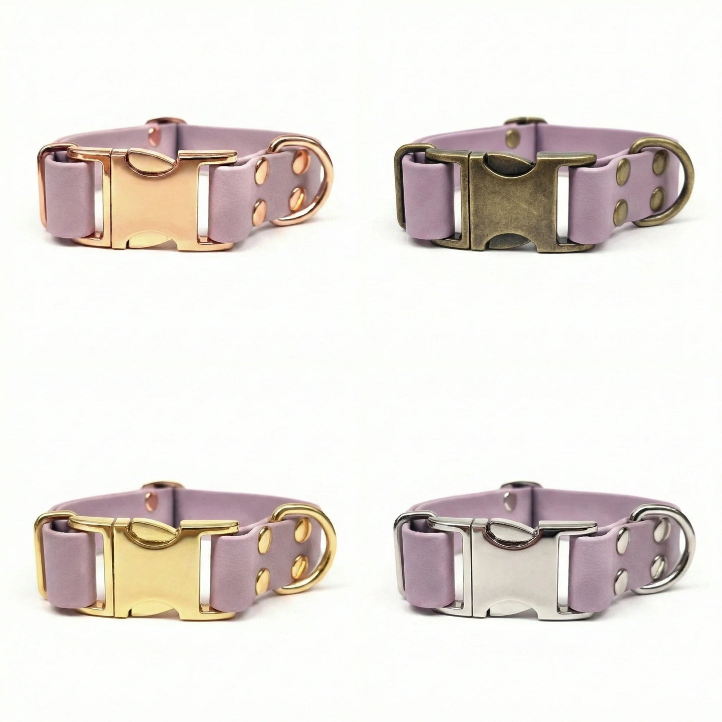 Pastel Pink Waterproof Biothane Metal Clasp Dog Collar