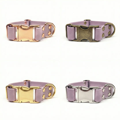 Pastel Pink Waterproof Biothane Metal Clasp Dog Collar