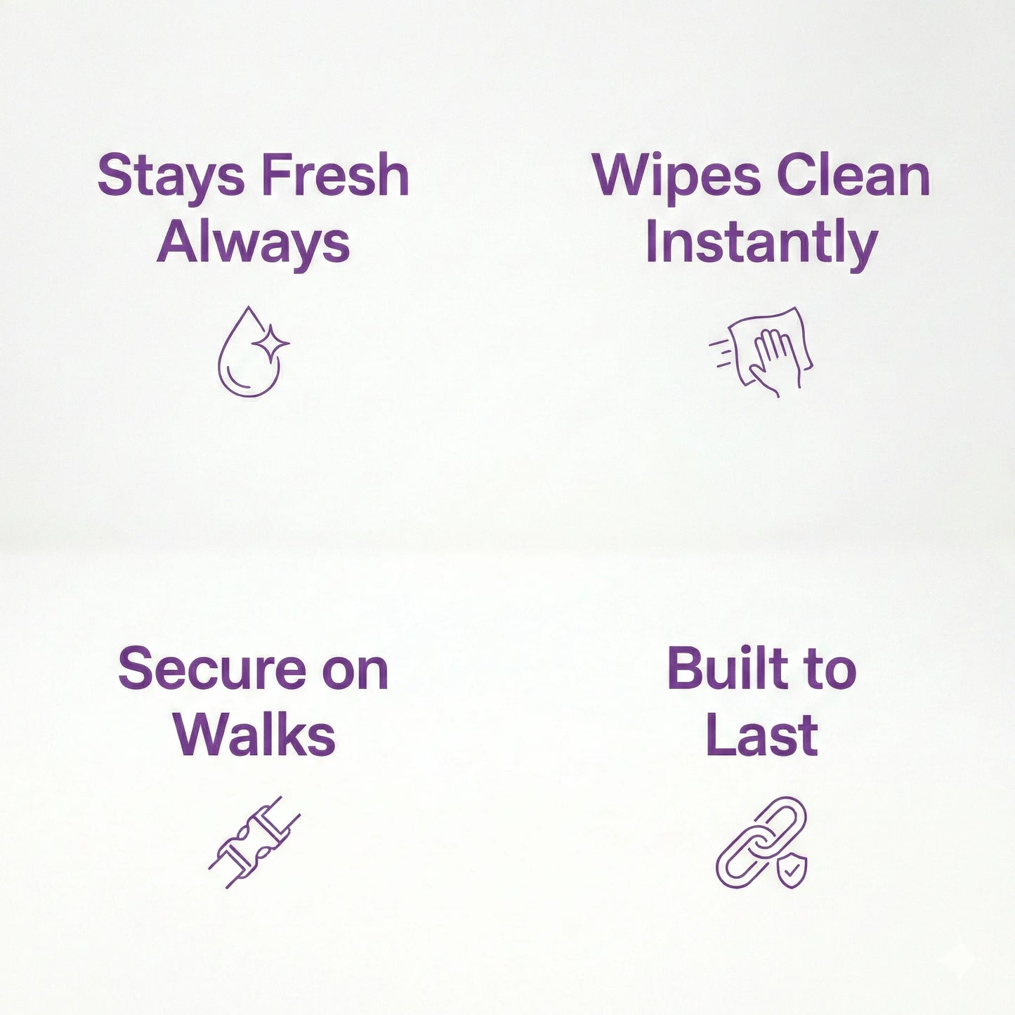 Amethyst Waterproof Biothane Metal Clasp Dog Collar - Collared Creatures LTD