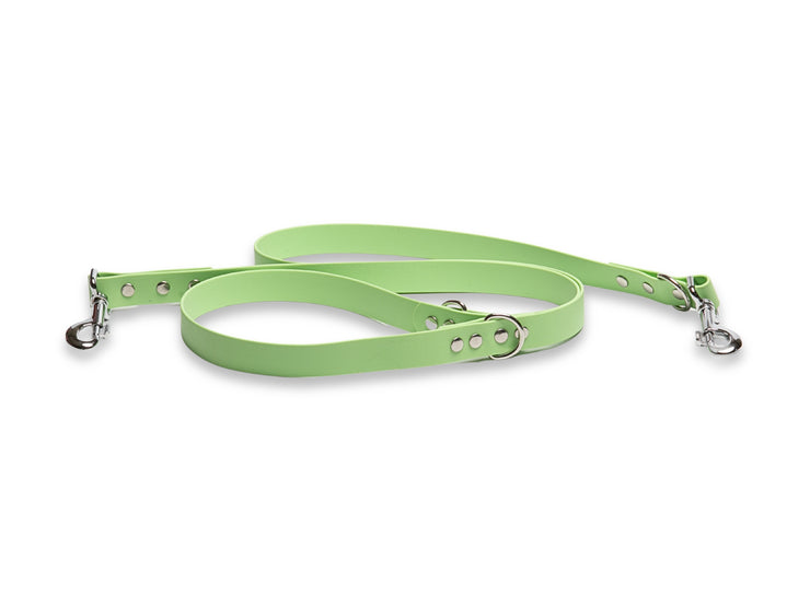 Apple Green Waterproof Biothane Dog Training Lead – Adjustable Dual Snap Lead