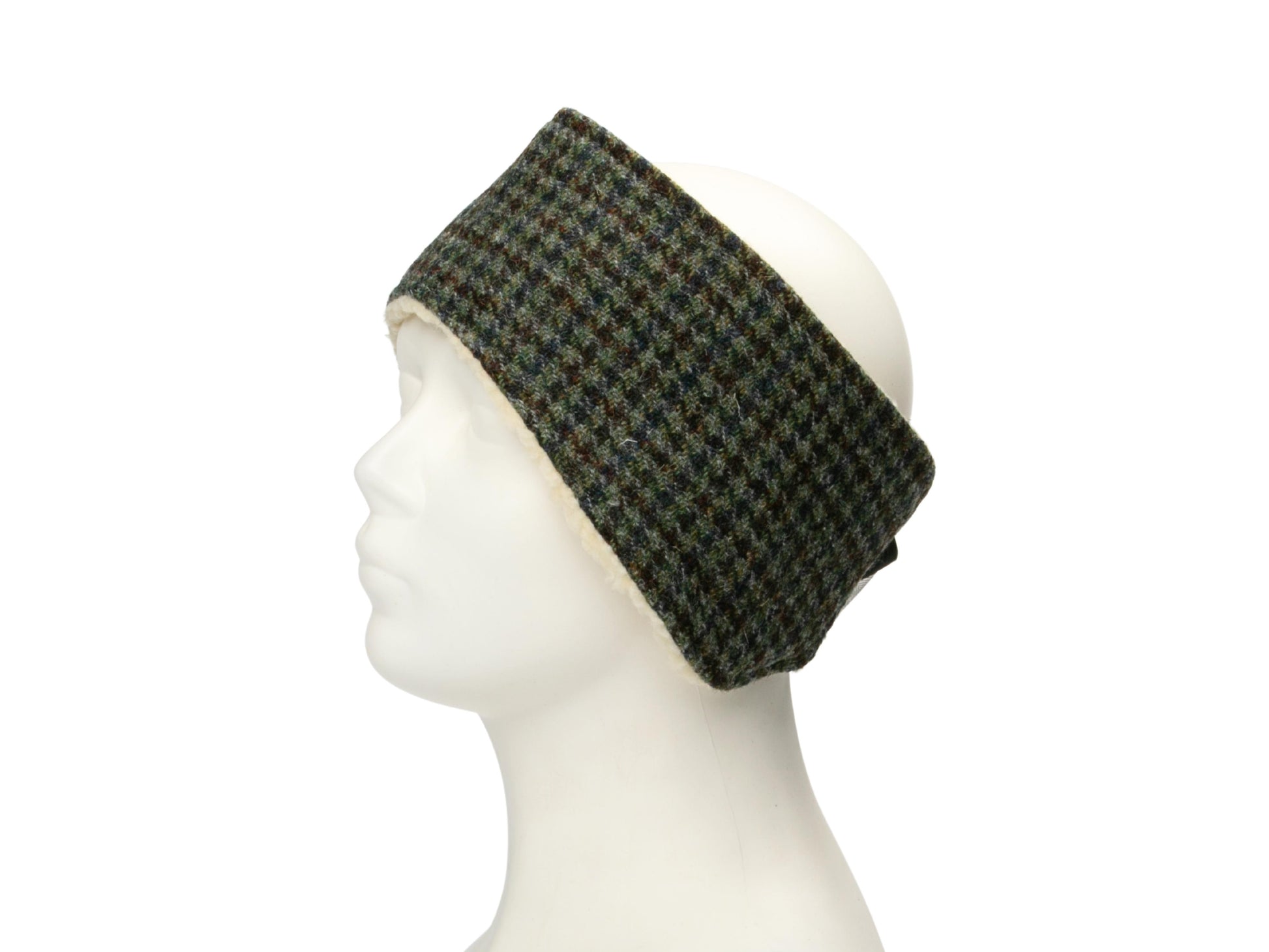 Autumn houndstooth Harris Tweed ladies headband