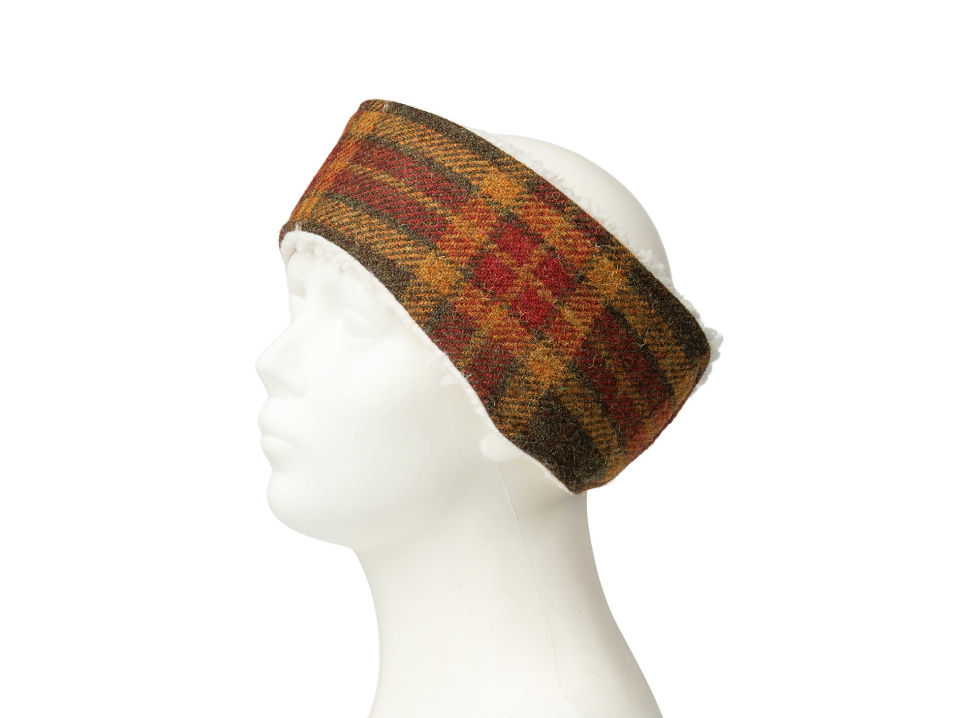 Autumnal check Harris Tweed Ladies headband