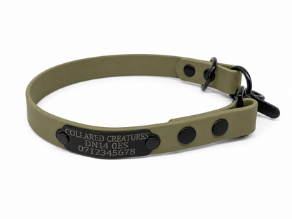 Olive Waterproof Biothane Slip Dog Collar