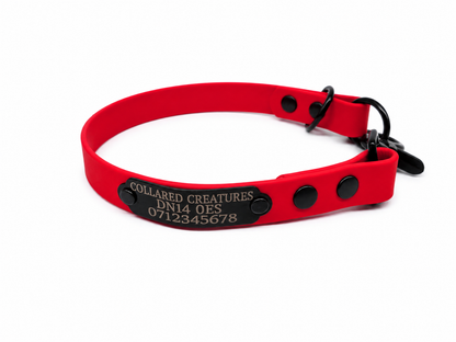 Red Waterproof Biothane Slip Dog Collar