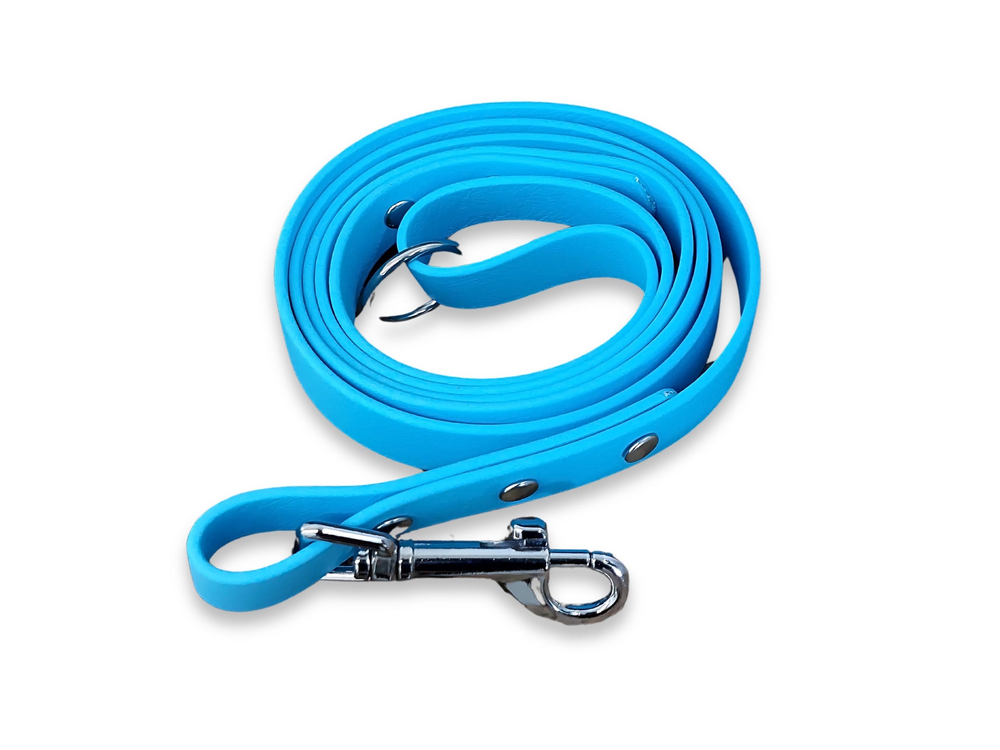 Baby Blue Waterproof Biothane Dog Lead Handmade in Yorkshire