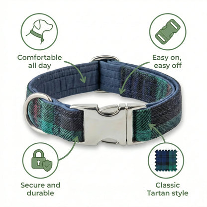Baird Modern Tartan Dog Collar
