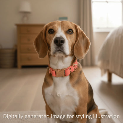 Coral Waterproof Biothane Metal Clasp Dog Collar