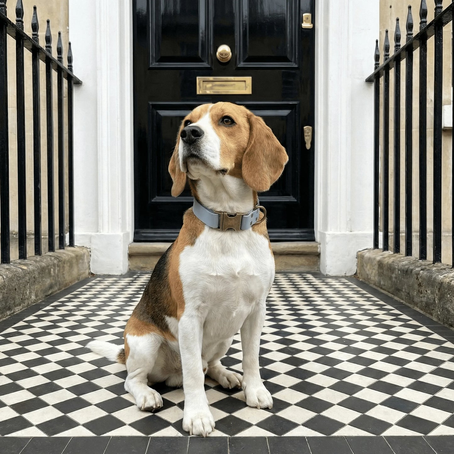 Pastel Blue Waterproof Biothane Metal Clasp Dog Collar