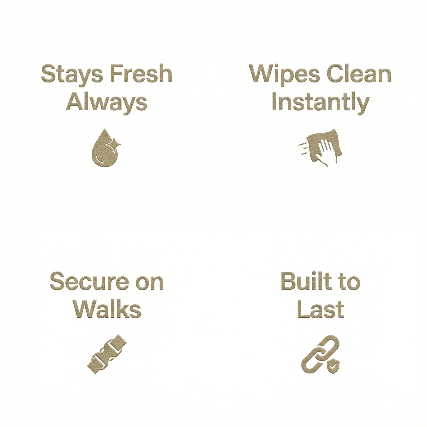 Beigefarbenes wasserdichtes Biothane Hundehalsband mit Metallschließe