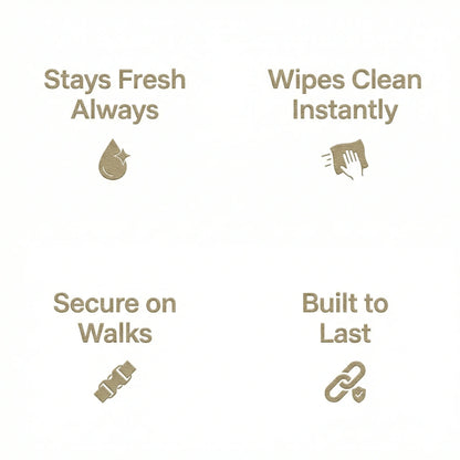 Beigefarbenes wasserdichtes Biothane Hundehalsband mit Metallschließe