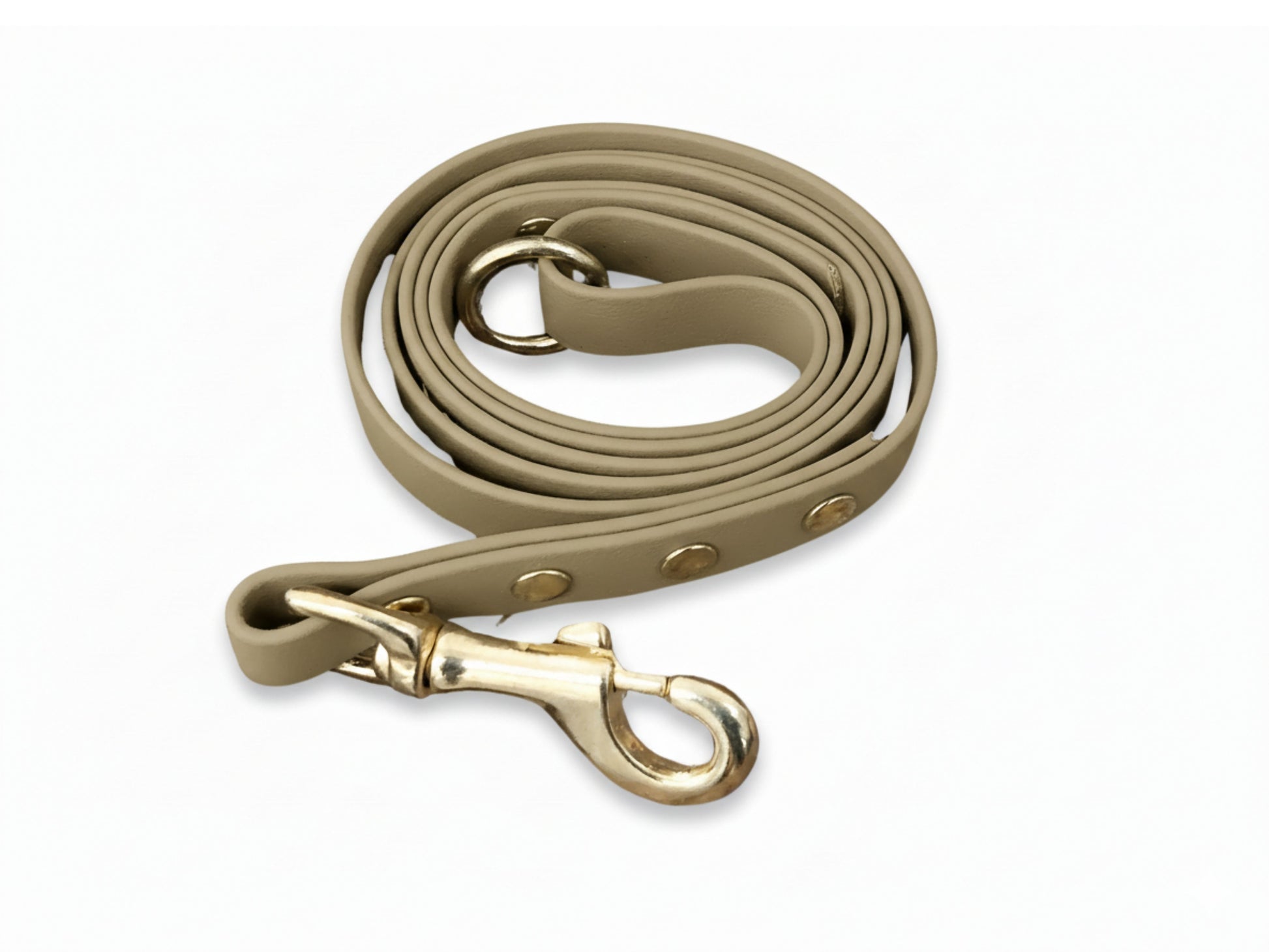 Beige Biothane Dog Clip Lead – Durable, Waterproof & Wipe-Clean Design