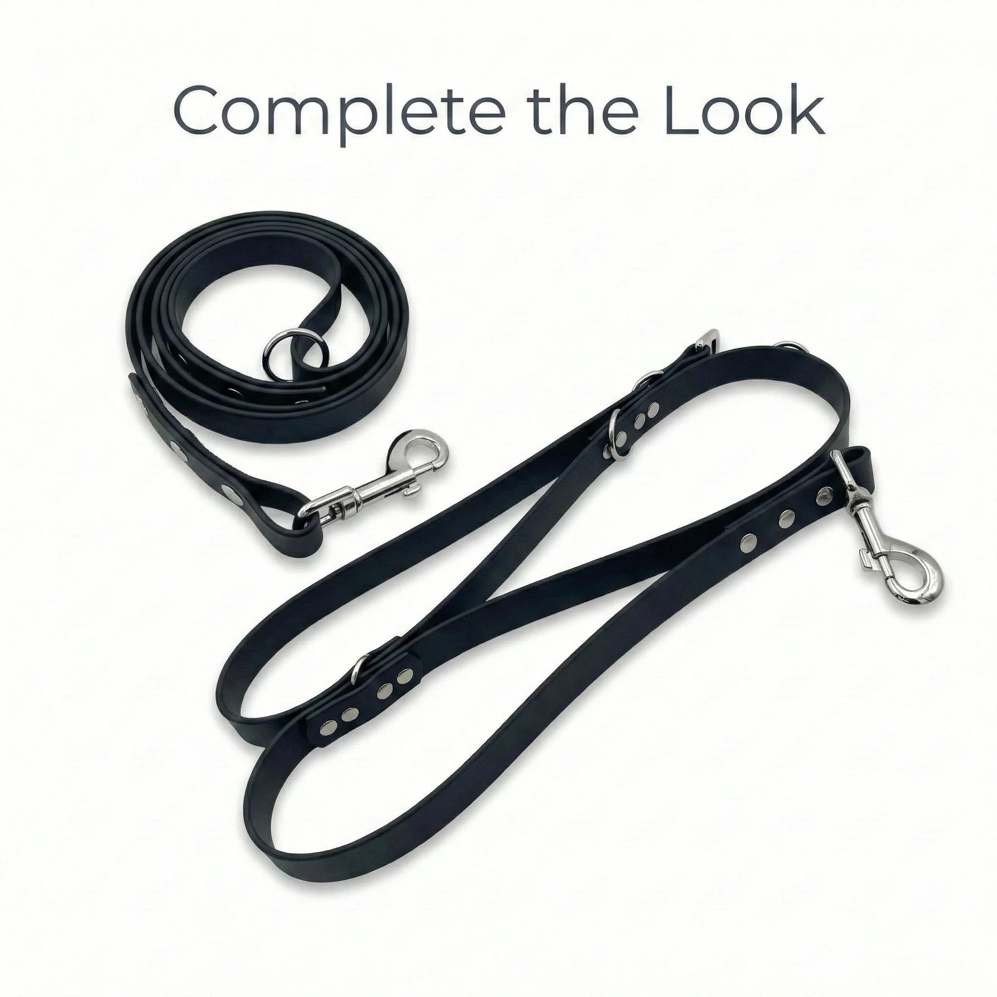 Black Waterproof Biothane Metal Clasp Dog Collar