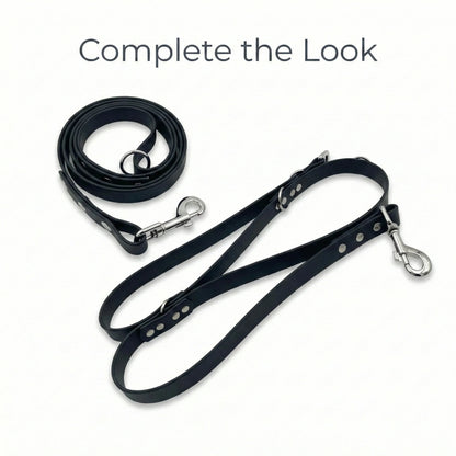 Black Waterproof Biothane Metal Clasp Dog Collar