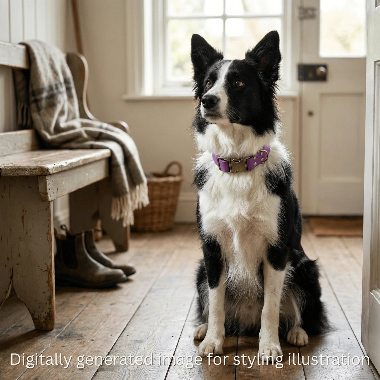 Weintraube Wasserdichtes Biothane Hundehalsband mit Metallschließe