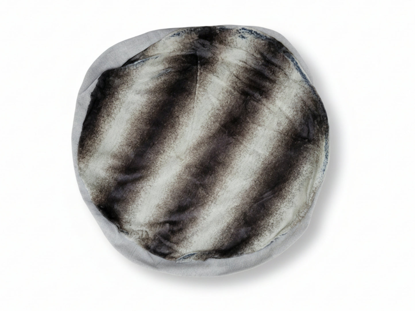 brown and beige fabric cover for deluxe cocoon bed foam base