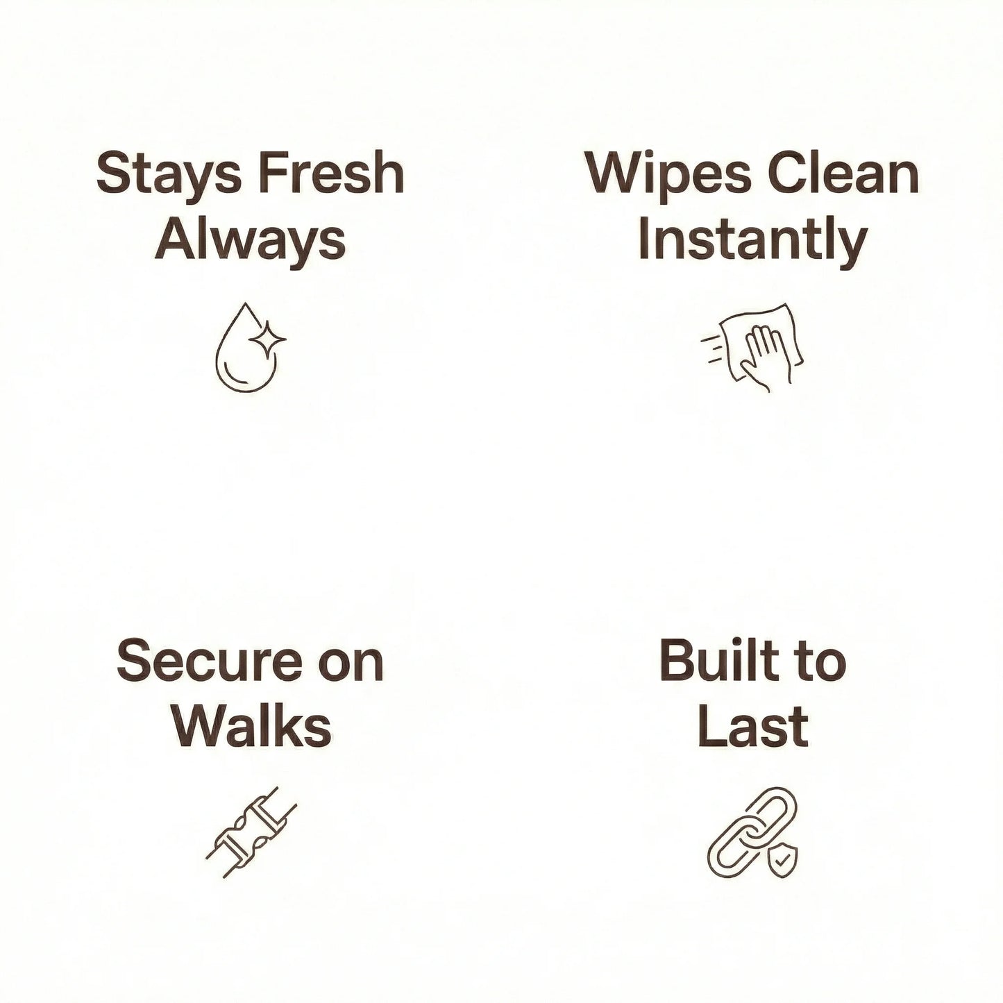 Dark Brown Waterproof Biothane Metal Clasp Dog Collar