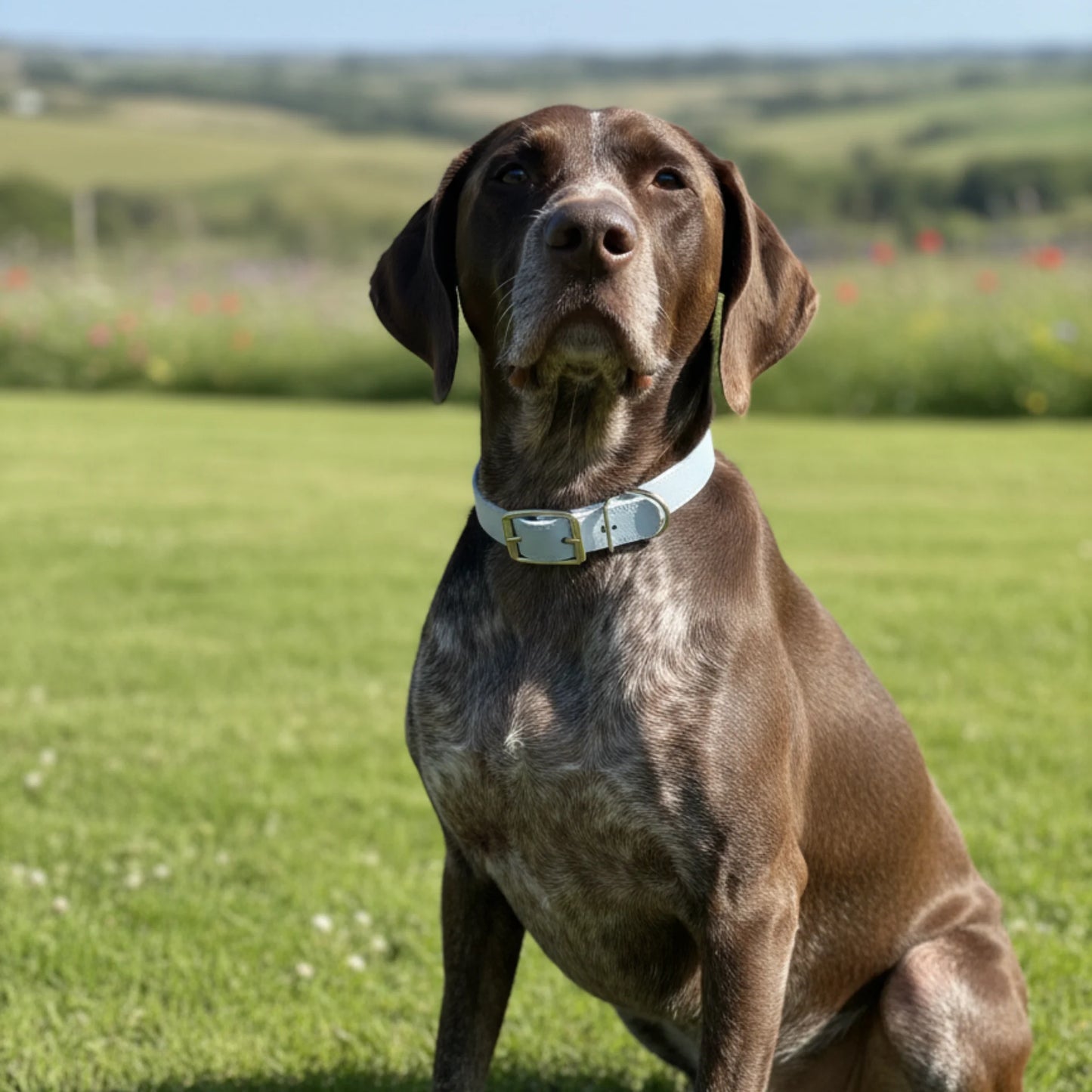 Duck Egg Blue Waterproof Biothane Buckle Dog Collar - Collared Creatures LTD