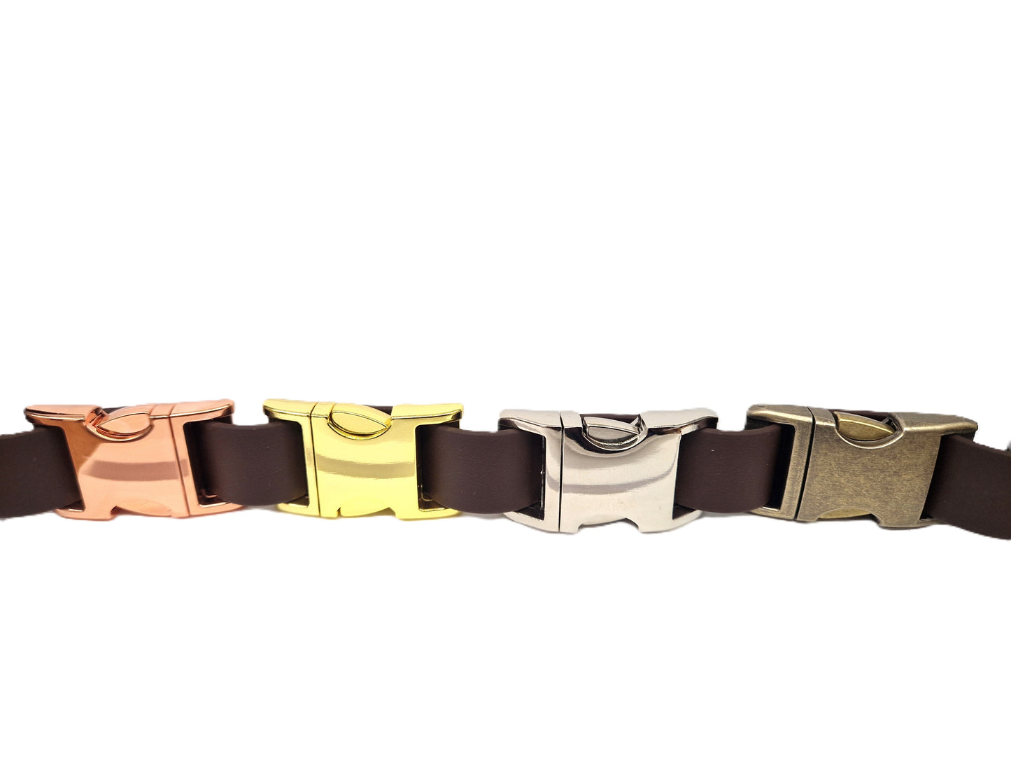 Dark Brown 38mm Wide Waterproof Biothane Metal Clasp Dog Collar