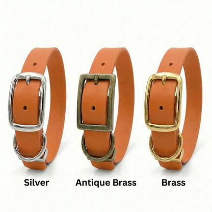 Burnt Orange Waterproof Biothane Buckle Dog Collar - Collared Creatures LTD