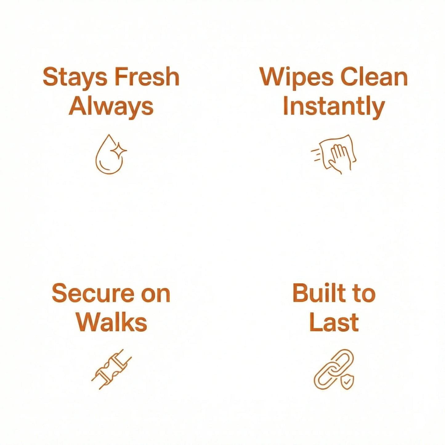 Burnt Orange Waterproof Biothane Metal Clasp Dog Collar