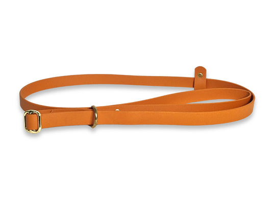 Burnt Orange waterproof Biothane dog slip lead, stylish and soft-grip design