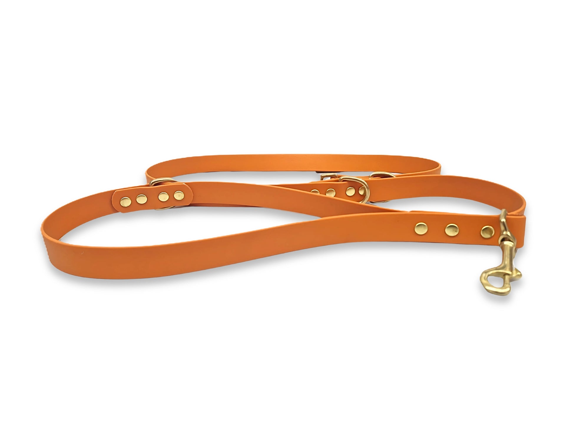 Orange Biothane Dog Training Lead – Waterproof, Strong & Handmade in UK