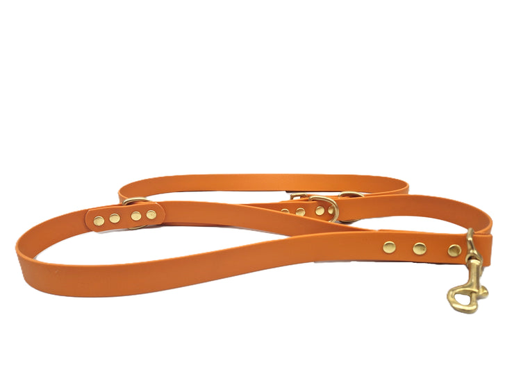 Burnt Orange Waterproof / Biothane Dog Training Lead