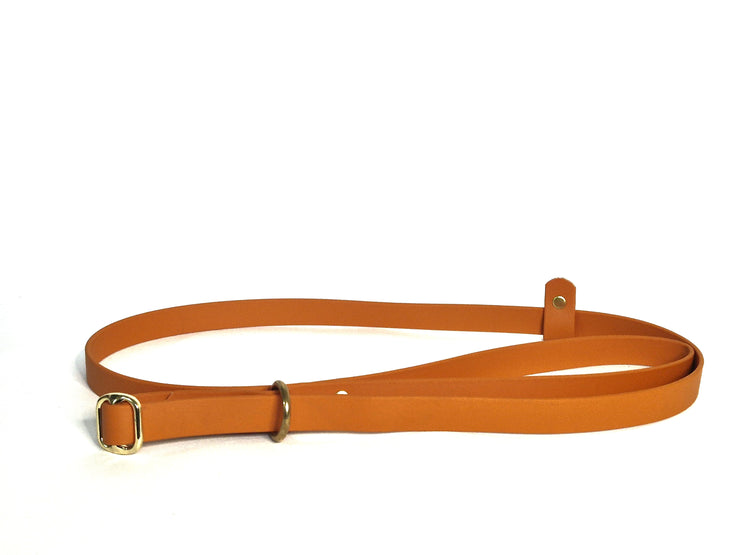 Burnt Orange Waterproof Biothane Dog Slip Lead Handmade in Yorkshire