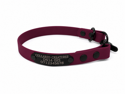 Wine Waterproof Biothane Slip Dog Collar