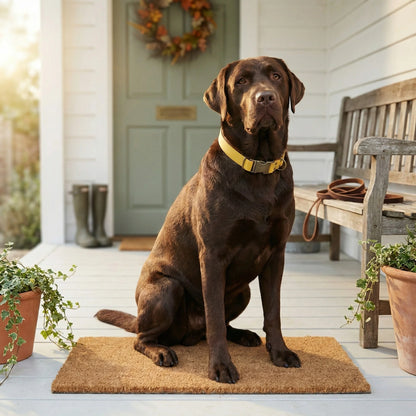 Mosterd Waterdichte Biothane Metalen Gesp Halsband