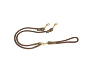 Collared Creatures Handmade Rope Split / Double Dog Lead Chocolate