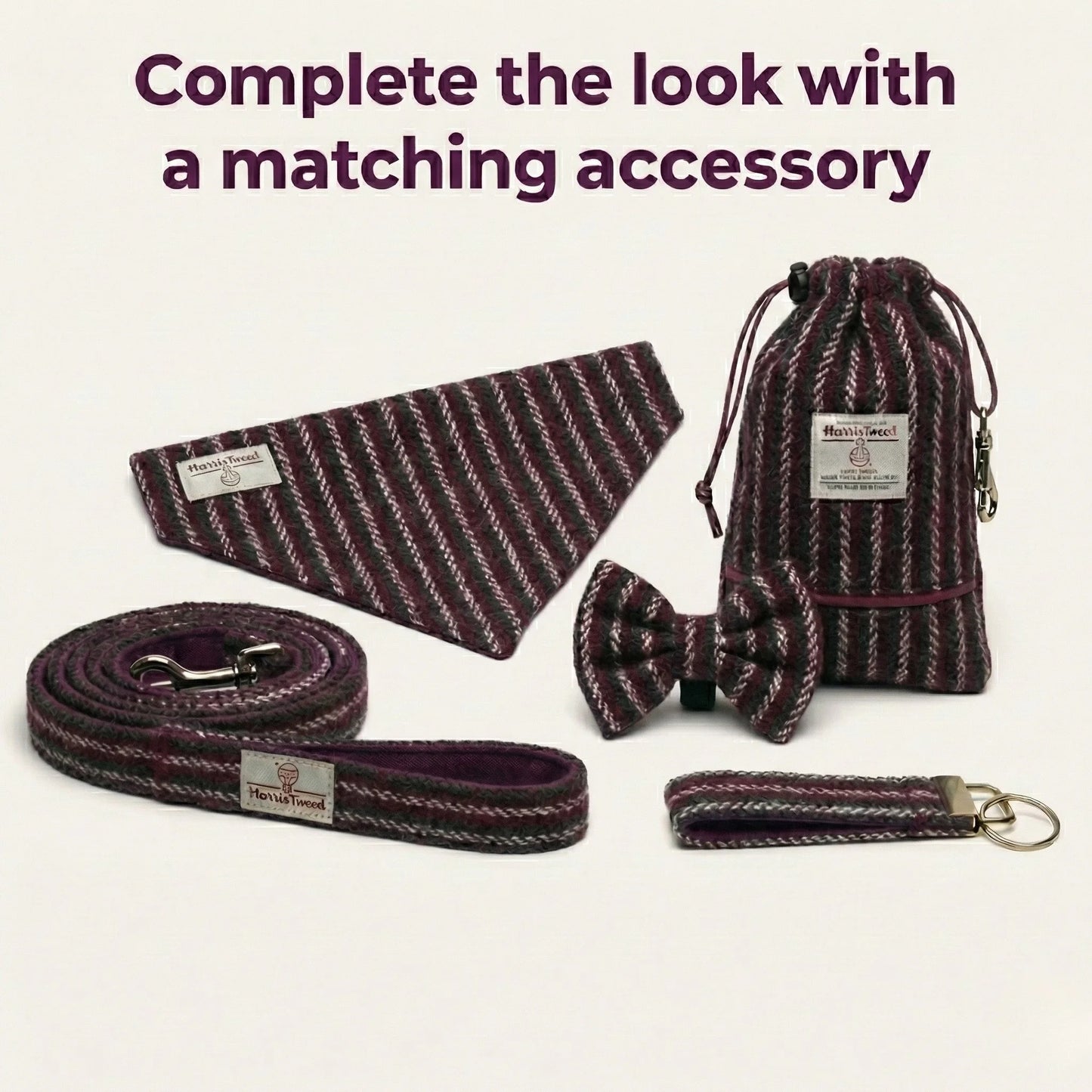Weihnachten Multi Check Harris Tweed Hundehalsband