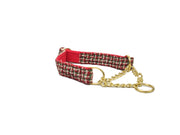 Christmas Houndstooth - Martingale / Half Choke Luxury Dog Collar