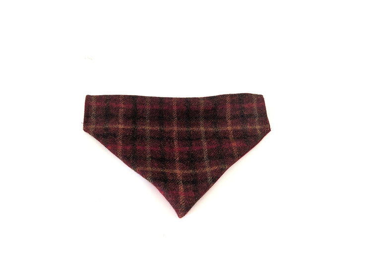 Abraham Moon Balmoral Claret Red Luxury Dog Bandana