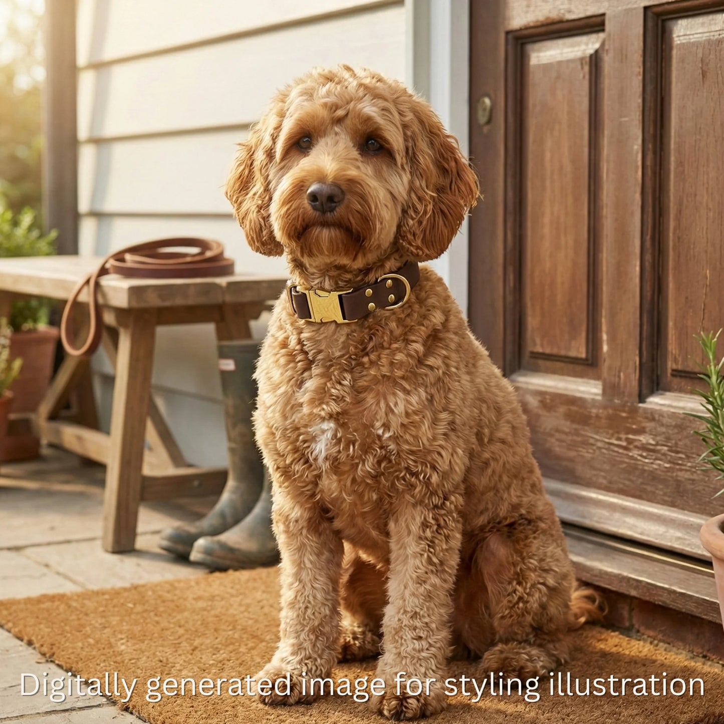 Dark Brown Waterproof Biothane Metal Clasp Dog Collar