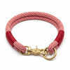Candy Cane Handmade Rope Dog Collar with whipping