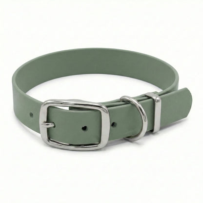 collared creatures biothane dog collar in country green