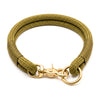 Golden Treasure Handmade Rope Hundehalsband mit Peitsche