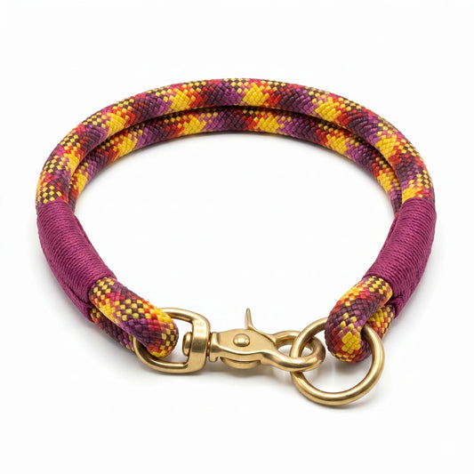 Feugo Handmade Rope Dog Collar with whipping