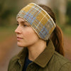Mustard & Blue Check Damen Harris Tweed Stirnband