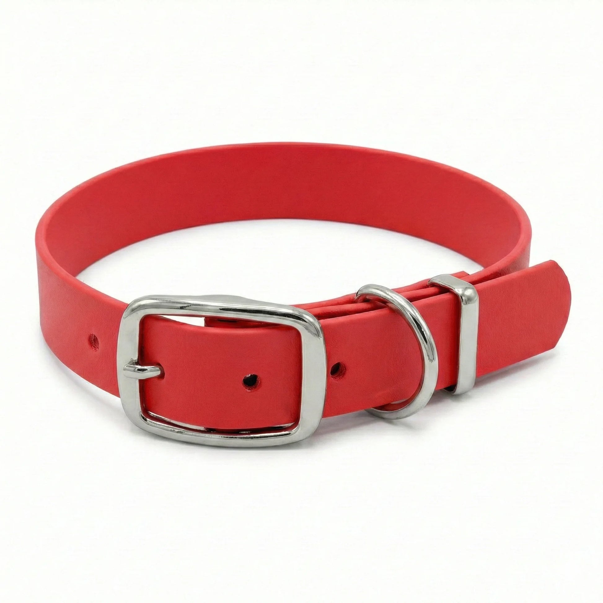 collared creatures waterproof biothane dog buckle collar in red for dogs