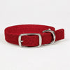 Simply Red - Buckle Fastening Luxury Harris Tweed Dog Collar