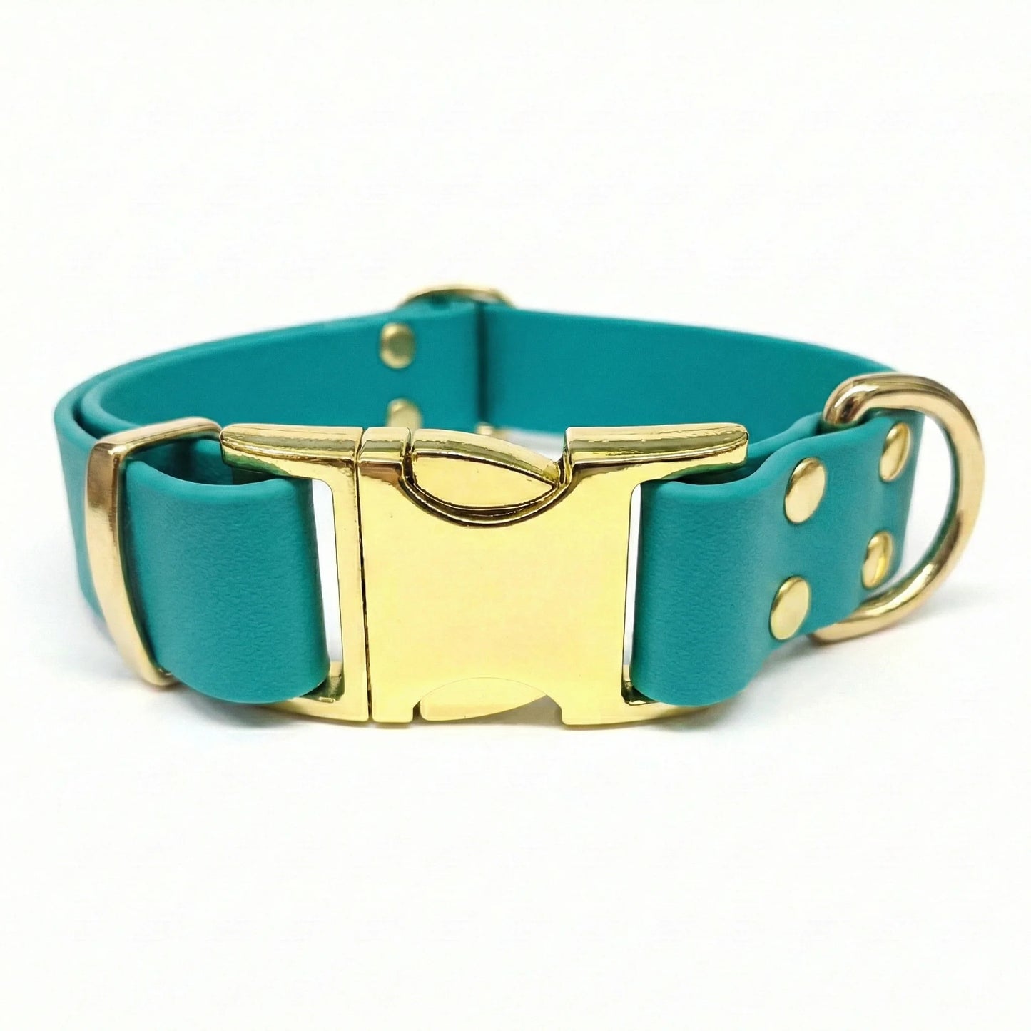 Teal Waterproof Biothane Metal Clasp Dog Collar