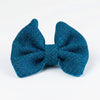 Teal Herringbone Luxury Harris Tweed Dog Bow Tie