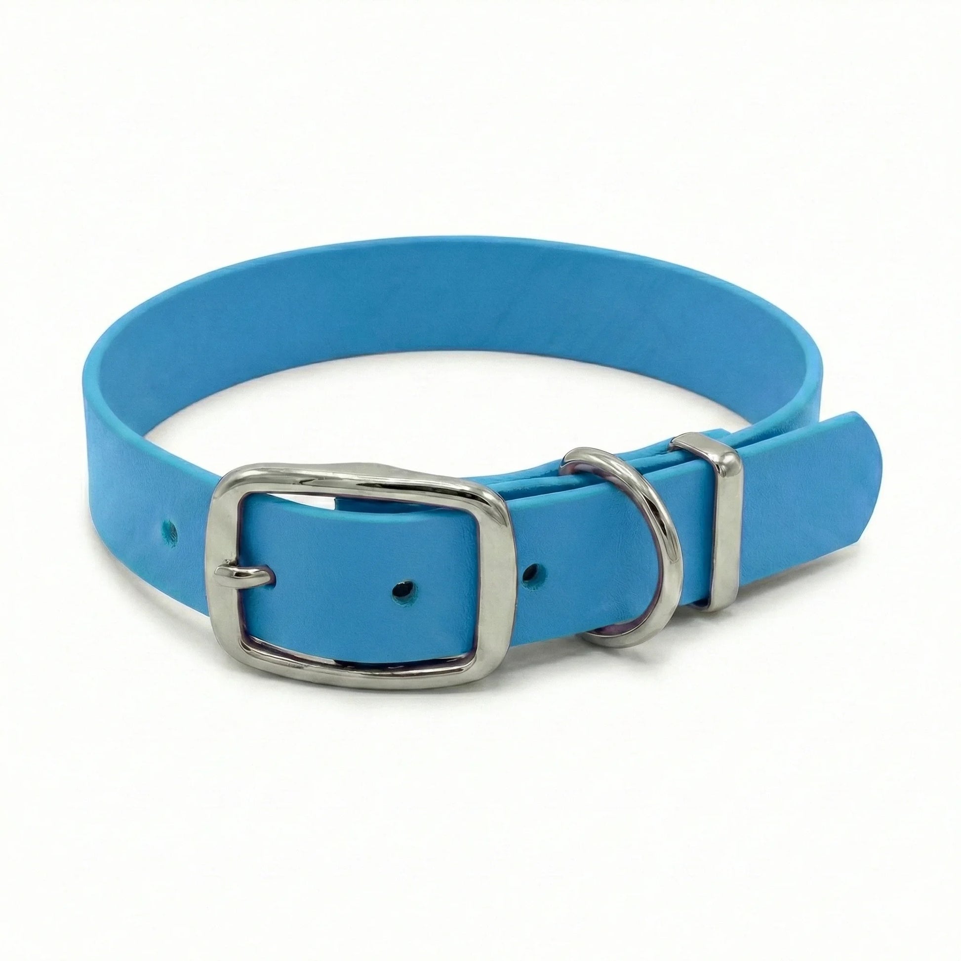 collared creatures waterproof buckle dog collar in turquoise